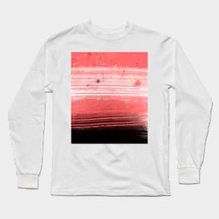 Abstract Landscape Red Black Long Sleeve T-Shirt